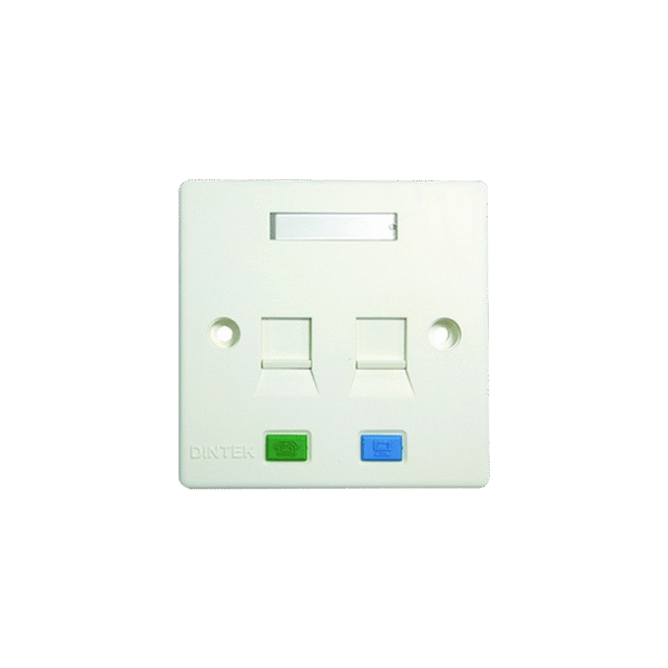 2-Port Wall Plate with Shutter